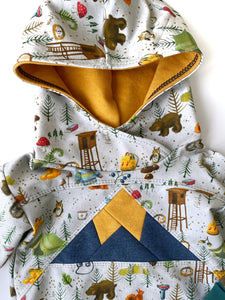 Kids Hoodie sizes 3m-9Y, Camping Sweatshirt, Mountain Sweatshirt, Vermont Kids Hooded Shirt, Woodland Animal Sweatshirt